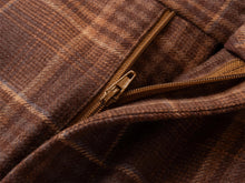 Fine Yak Cashmere Wool Blend Plaid Pants | Brown