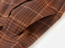 Fine Yak Cashmere Wool Blend Plaid Pants | Brown