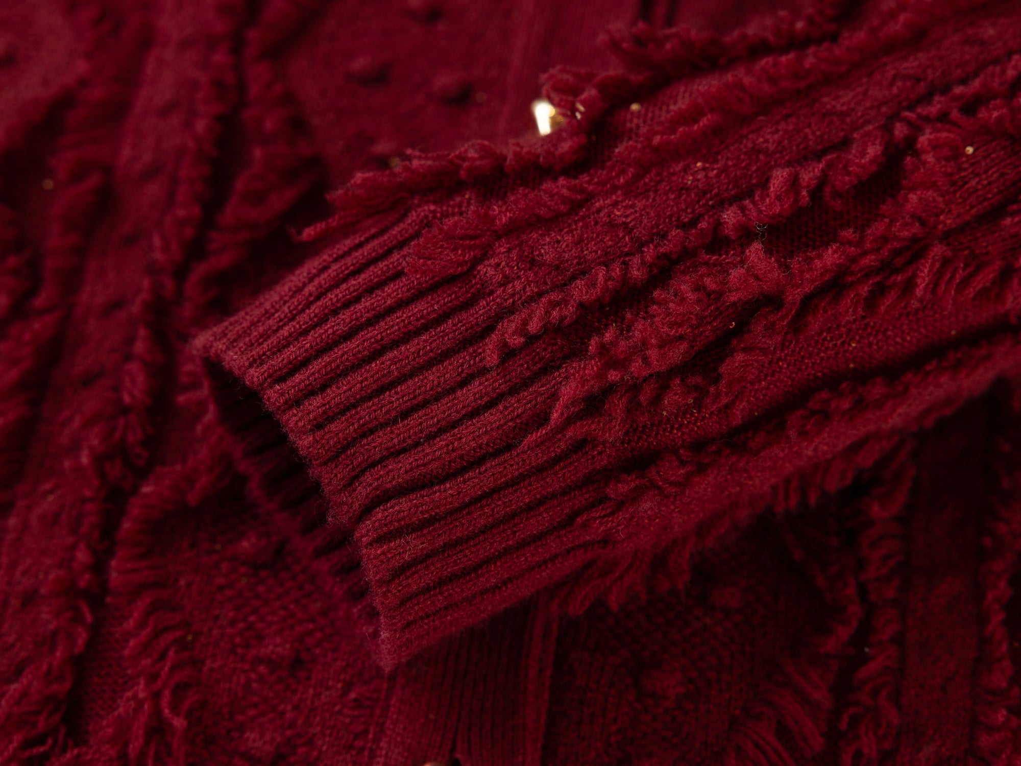 Knit Sweater | Wine Red
