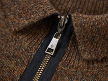Zippered Sweater Jacket | Brown