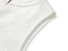 Modern Chinese-Style Layered Vest | White