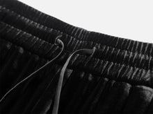 Velvet Wide-Leg Pants | Black