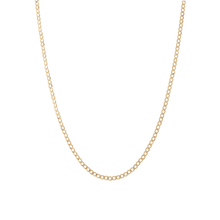 Medium Gold Curb Chain Necklace Vermeil 14K Yellow Gold 18in 22in First