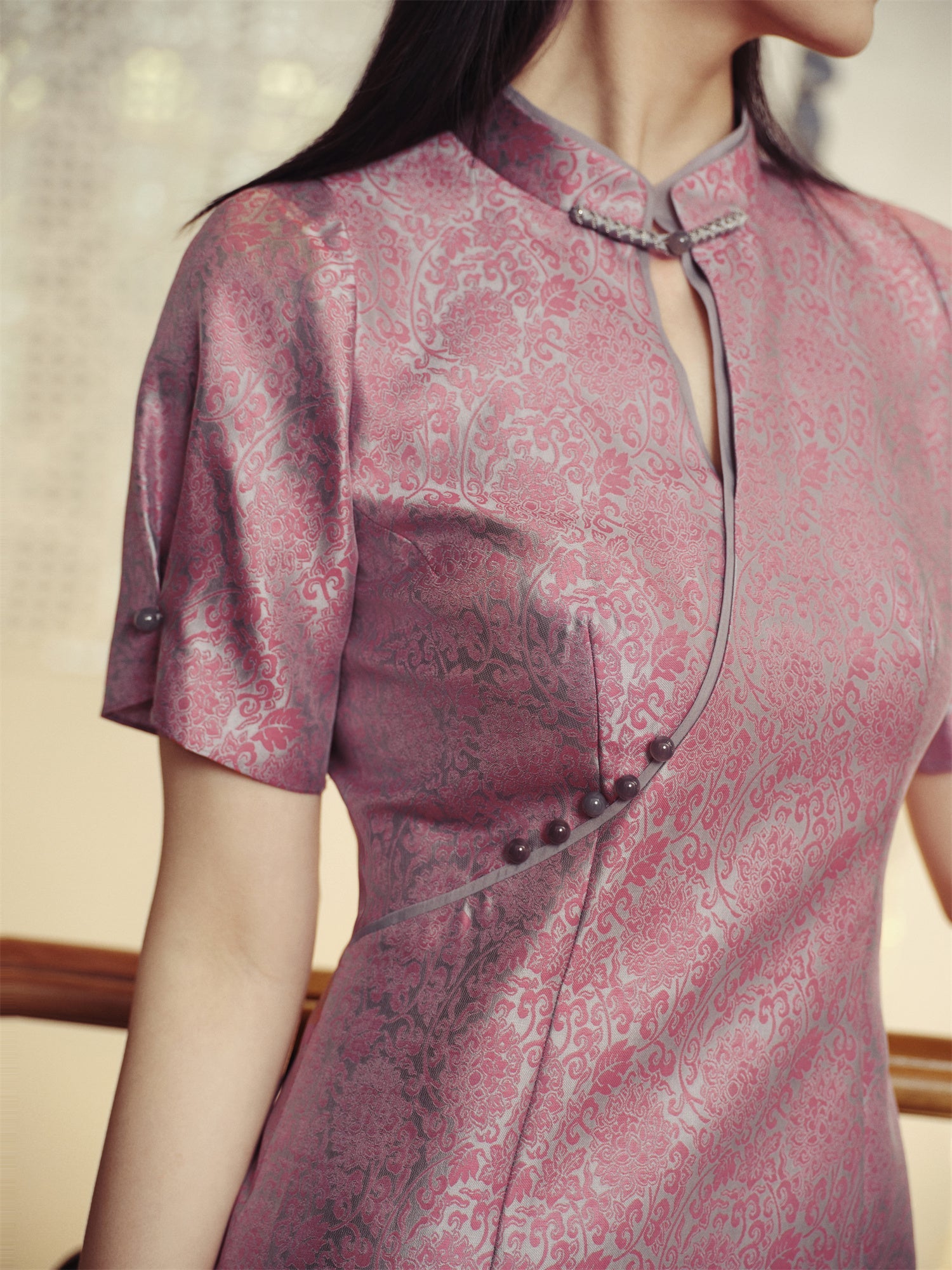 Chinese Style Qipao Dress | Pink