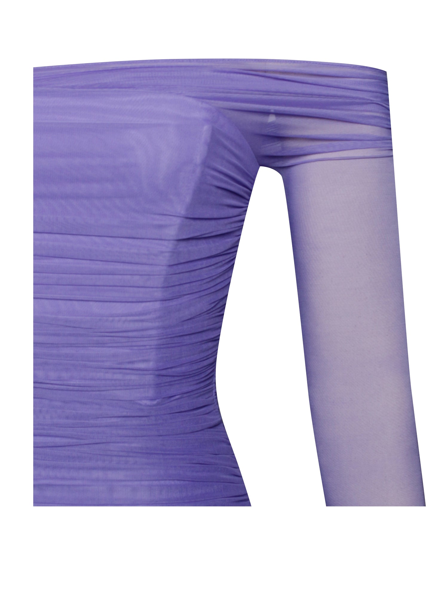Quylla Very Long Sleeve Mesh Dress | Periwinkle