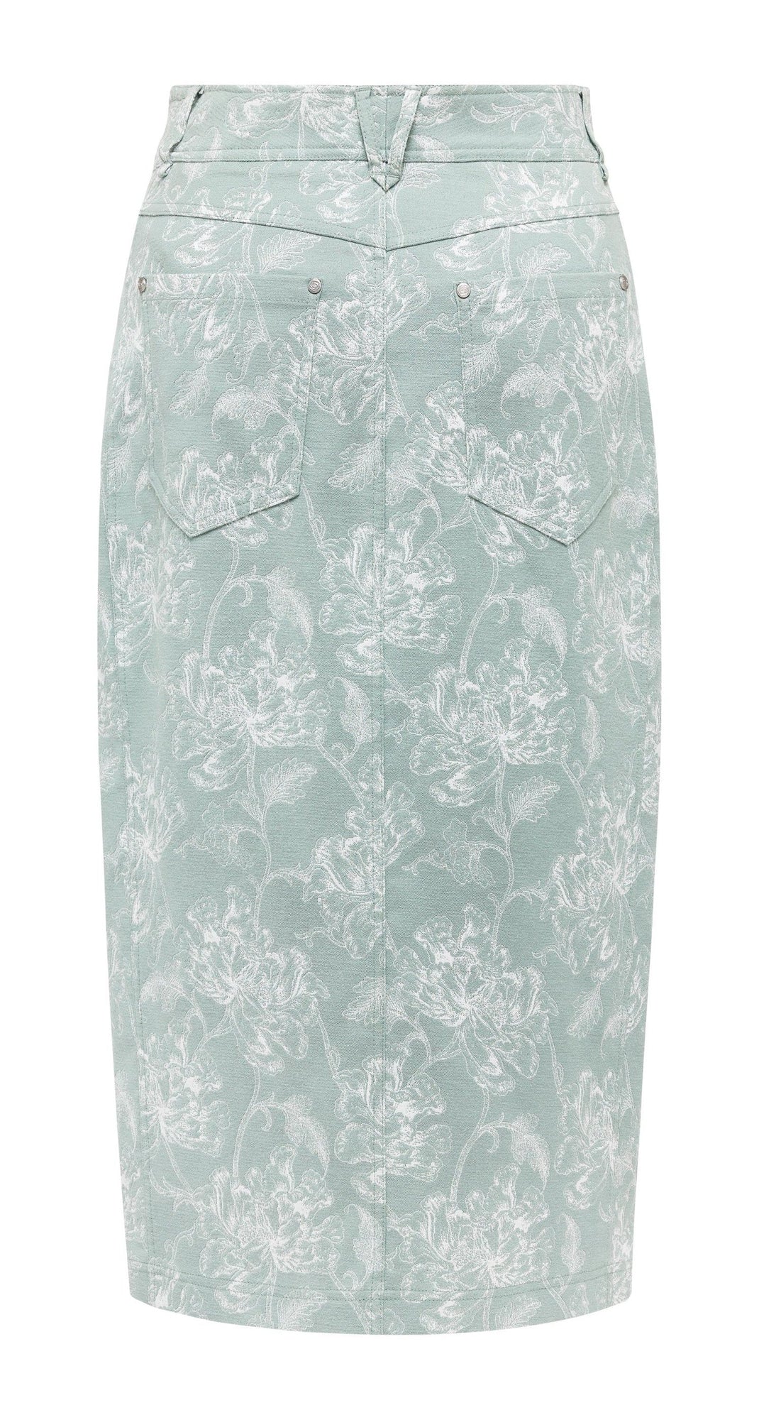 Slit Hem Bodycon Skirt | Green