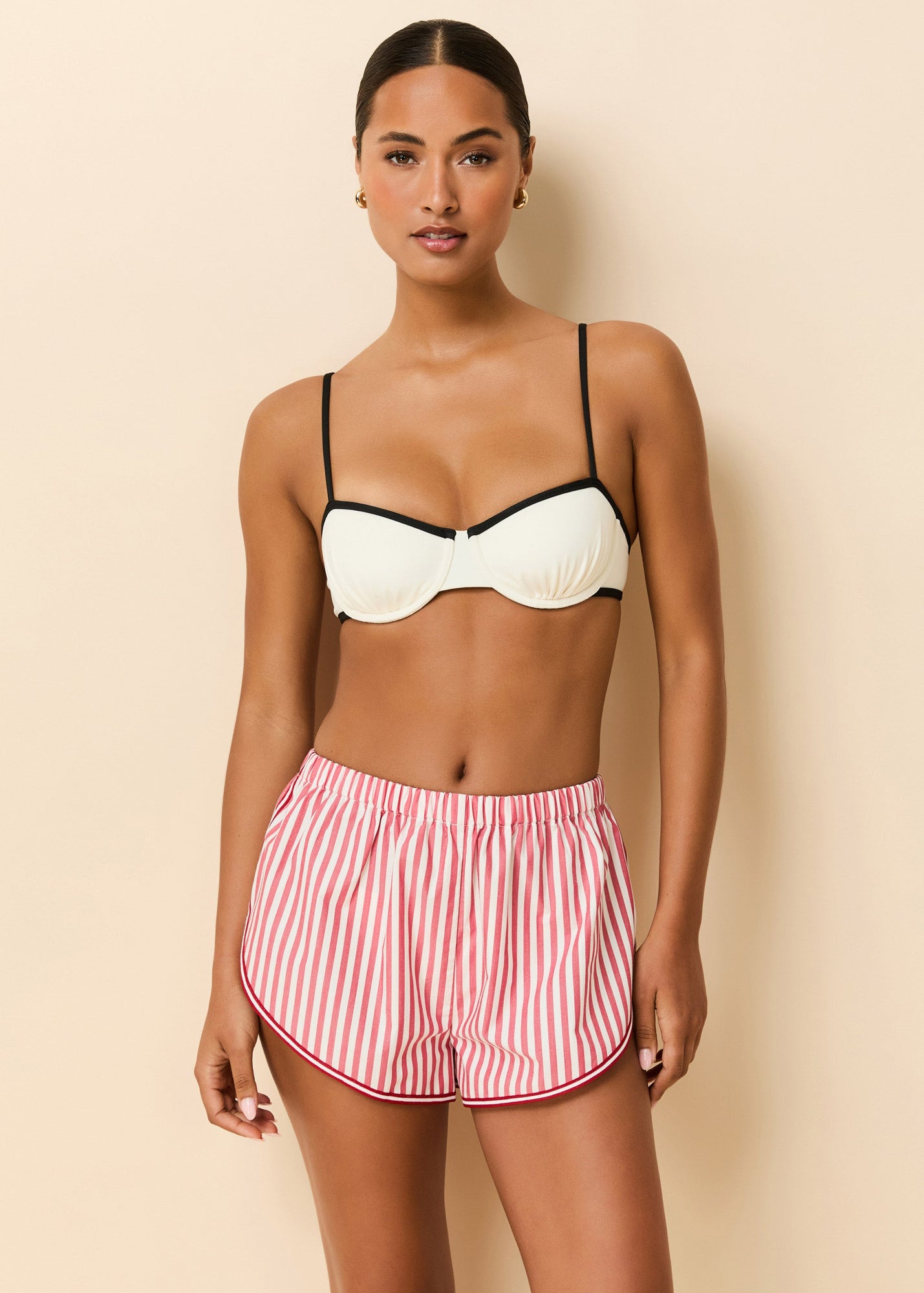 Lester Short Washed Red / Optic White Stripe - Solid & Striped