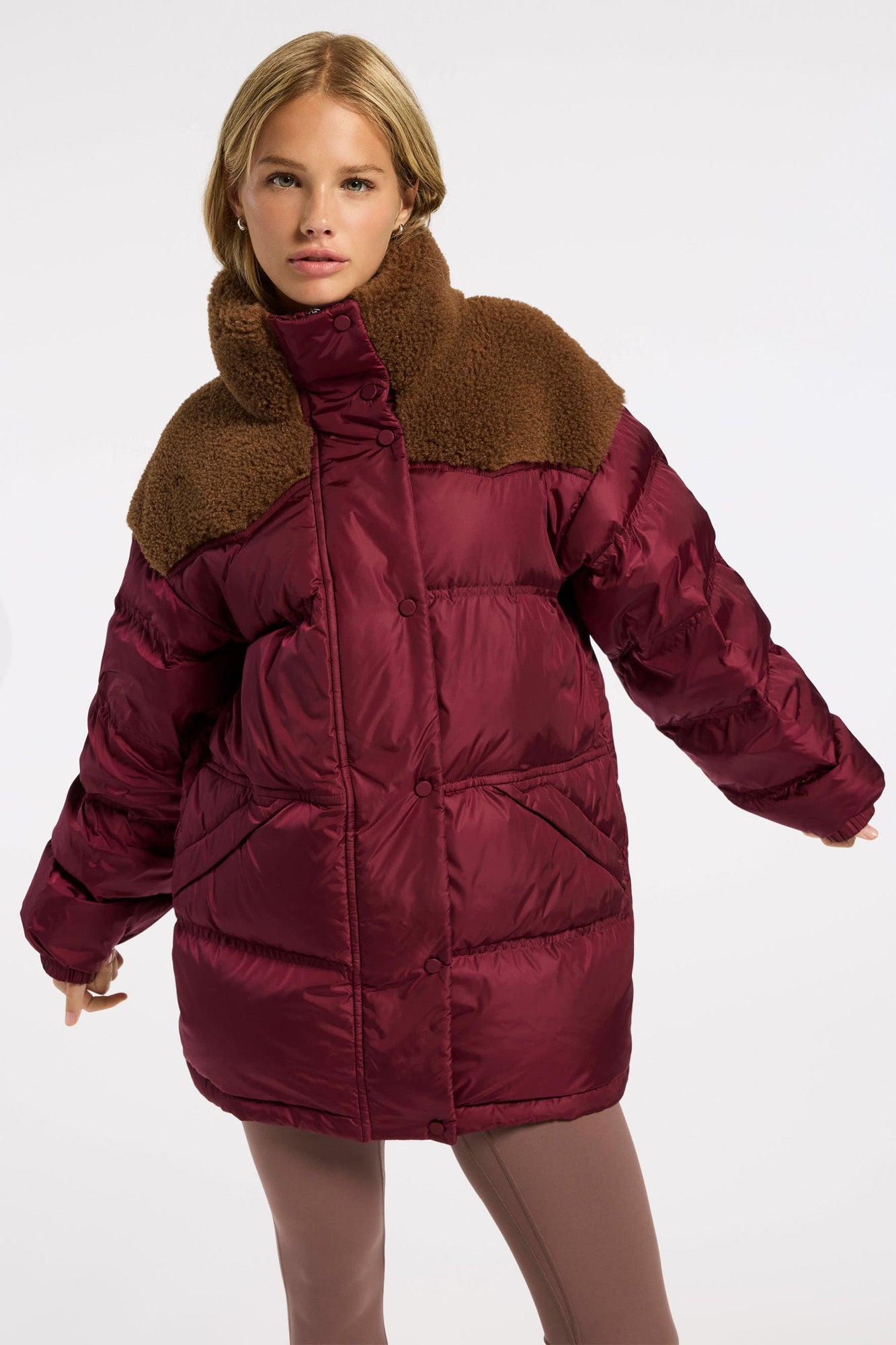 Stand Studio | Lori Jacket | Burgundy/Brown