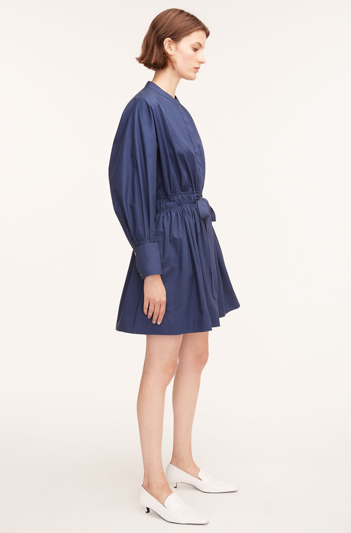 Poplin Long Sleeve Romper | Royal Blue
