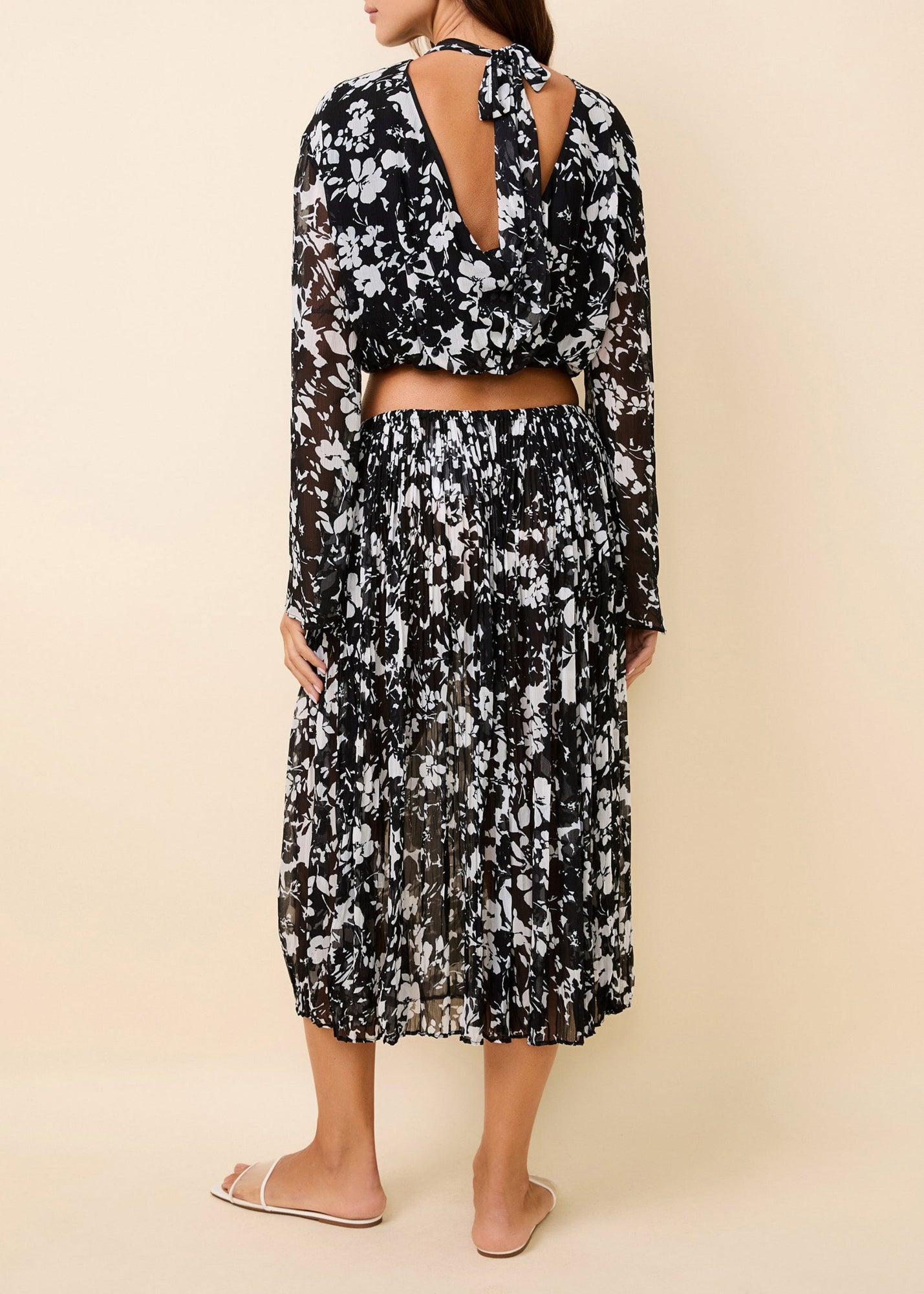 Womens | Ziva Skirt | Black & White Floral