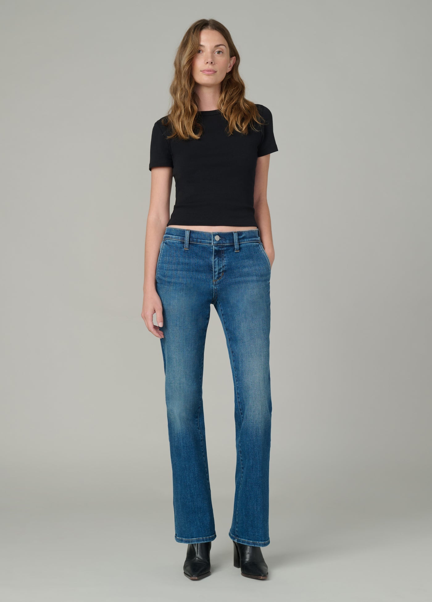 The Provocateur Petite Bootcut Trouser in Crave – stylish and comfortable bootcut jeans for women.