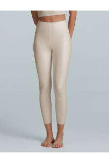 7/8 Faux Leather Legging | Sand