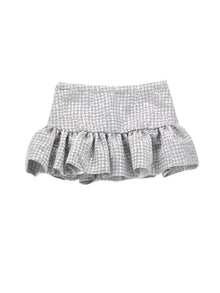 Girls | Houndstooth Jacquard Short Skirt | Silver