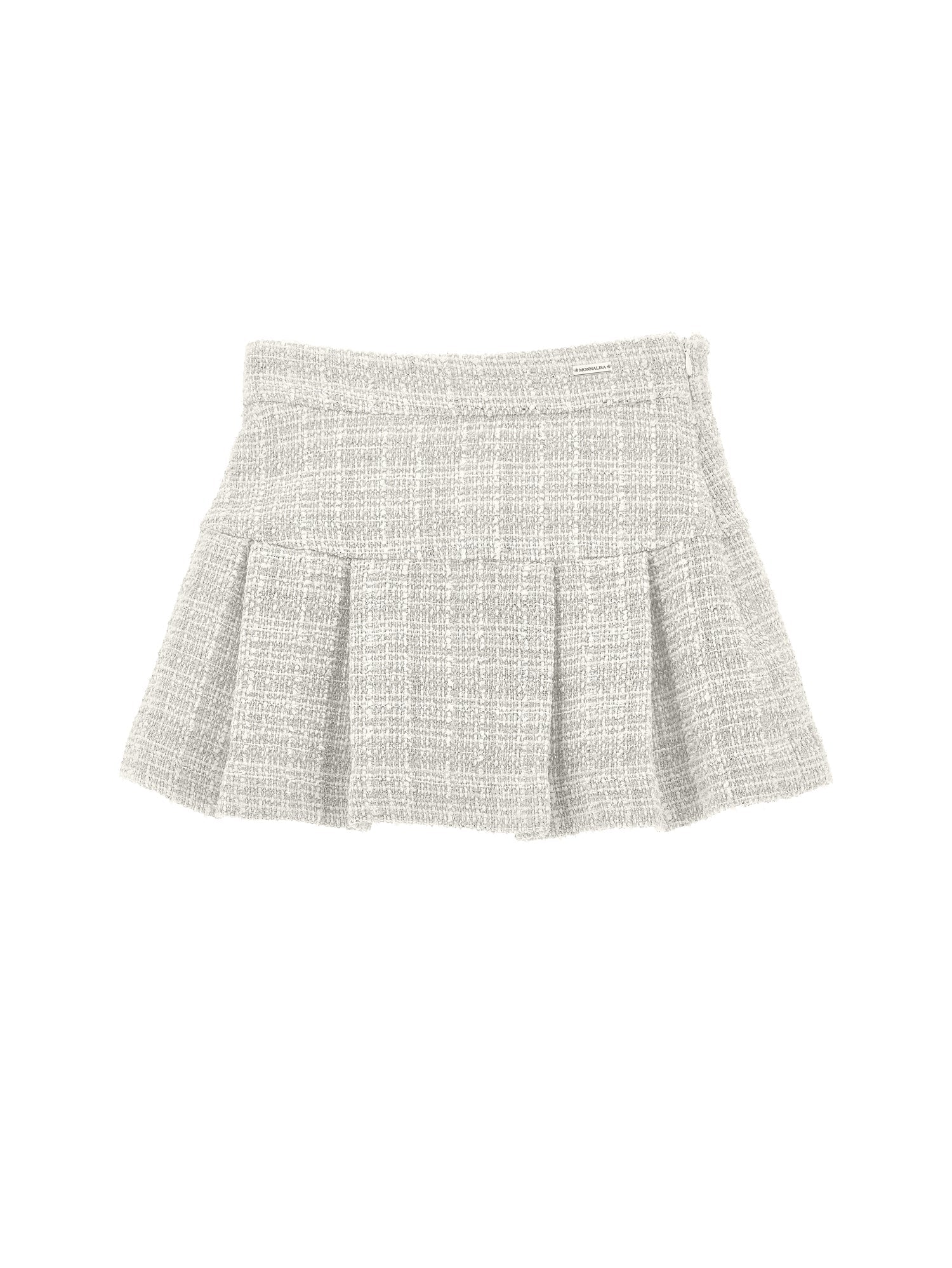 Girls | Boucle Skirt | Cream/Silver