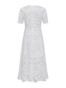 V-Neck Dress | White