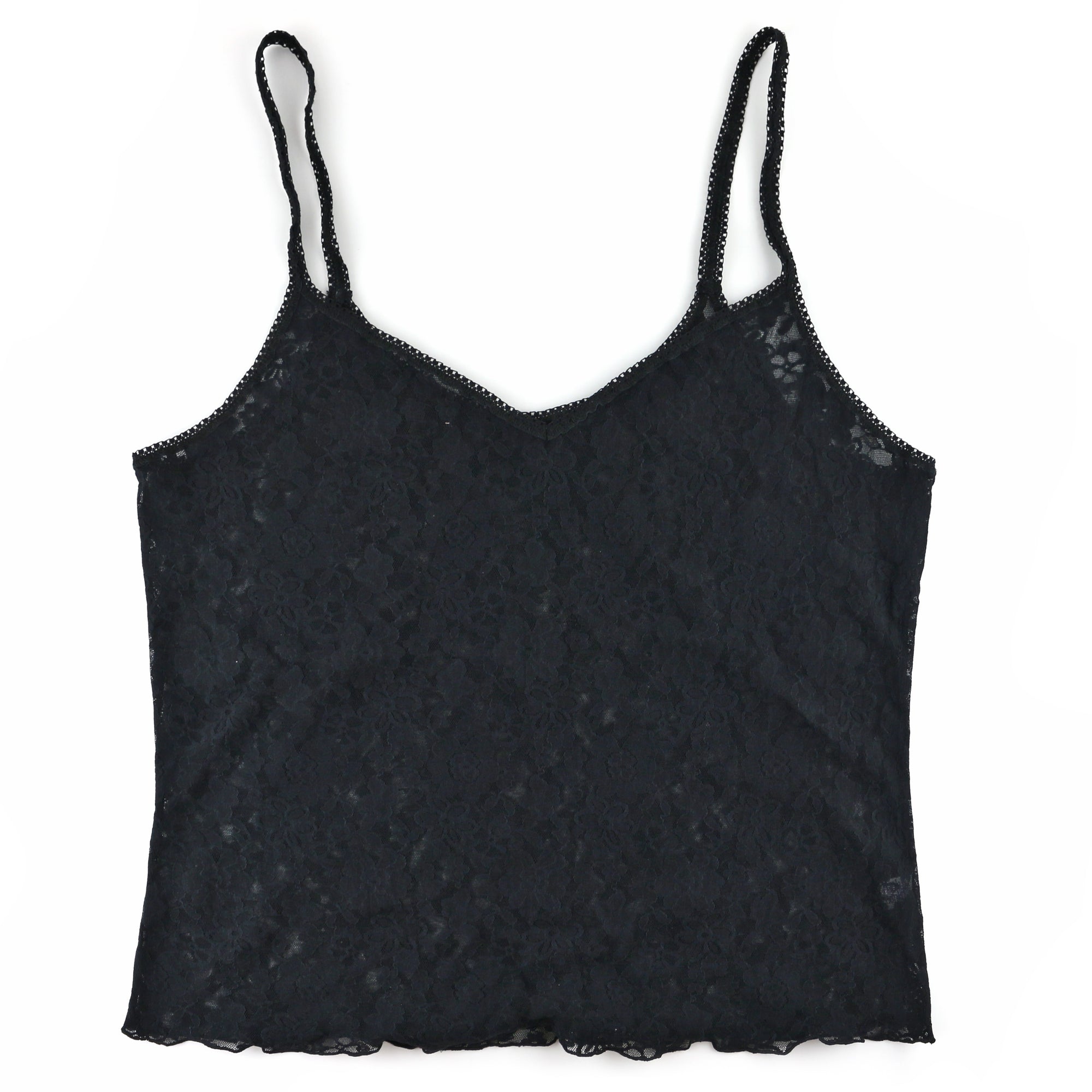 Plus Size Daily Lace Strappy Camisole | Black