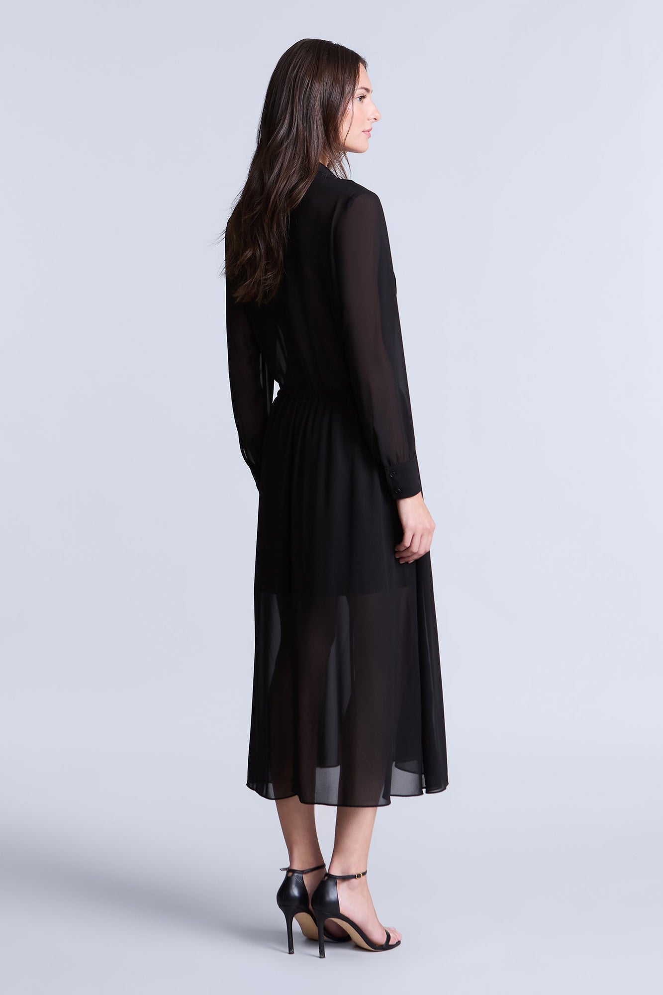 Solid Ruffle Dress | Black