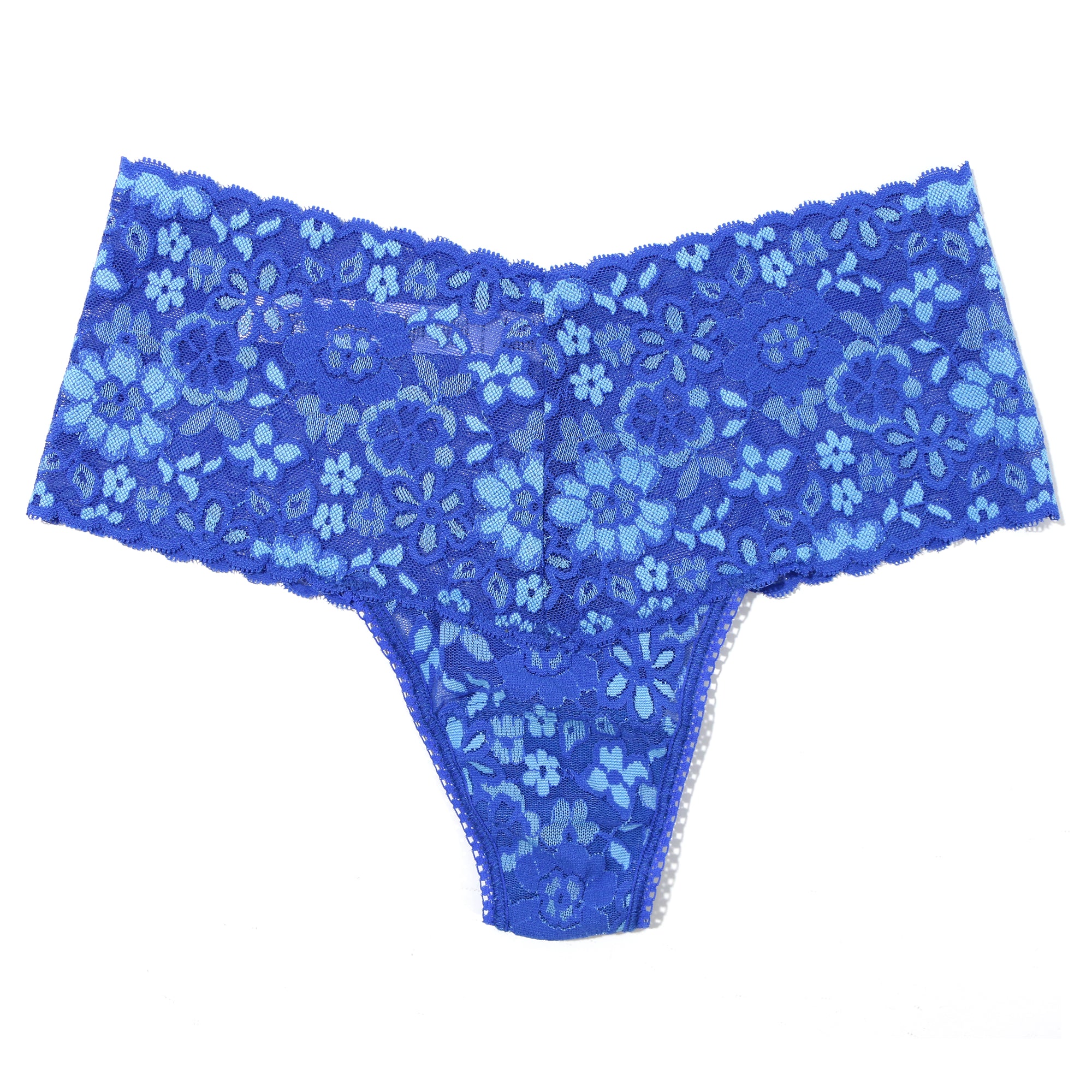 Daily Lace Retro Thong | Bring Blueberries/Butterfly Blue