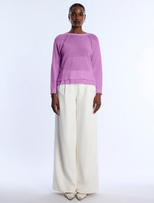 Pointelle Knit Sweater | Freesia