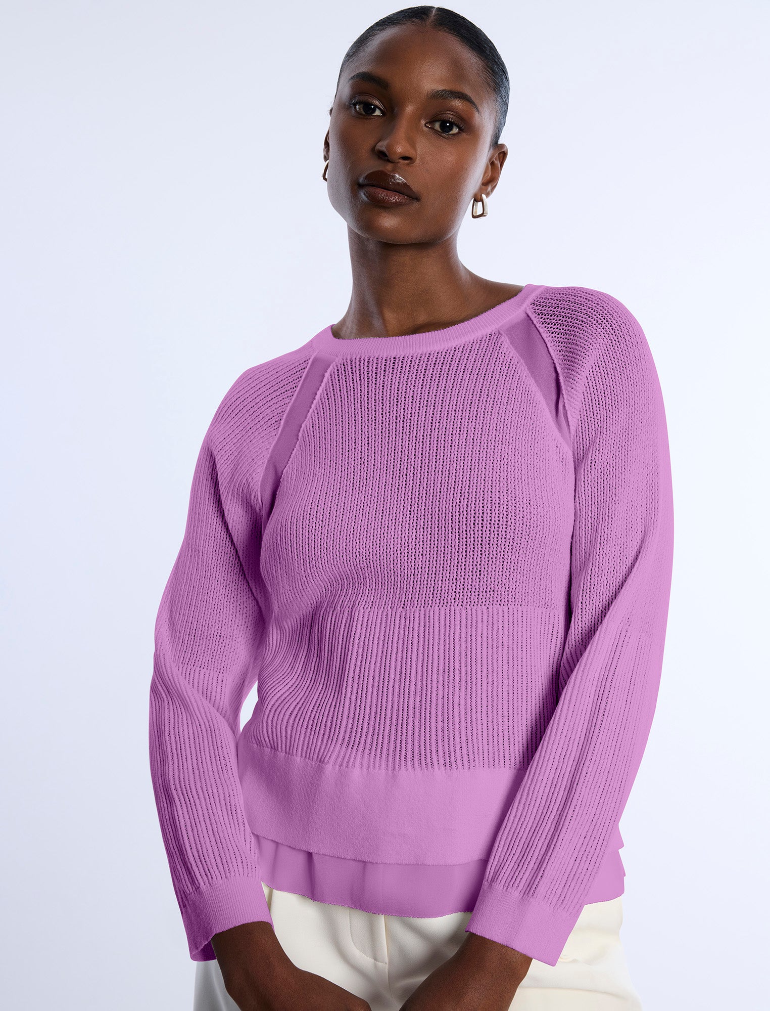 Pointelle Knit Sweater | Freesia