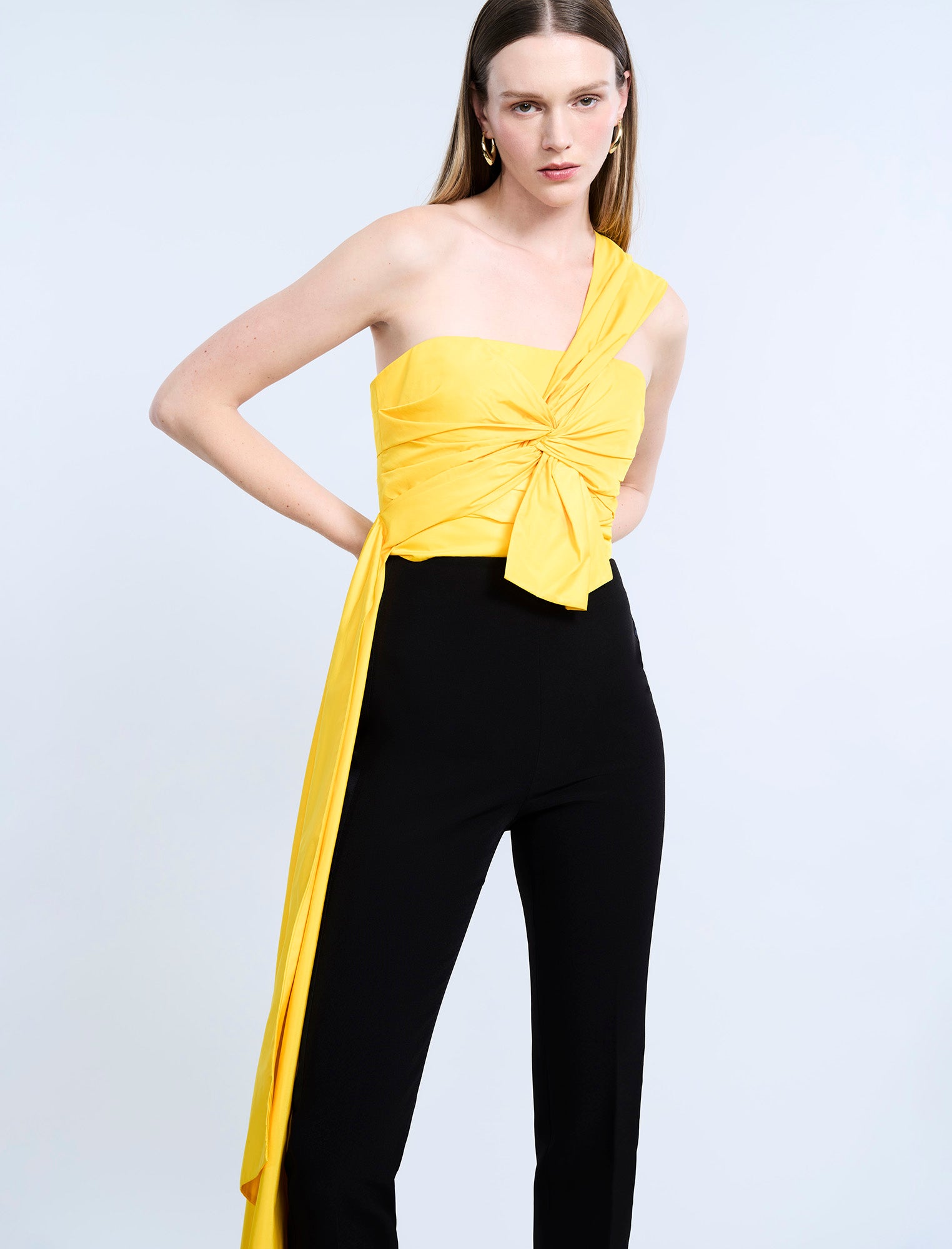 Bustier with Long Train | Sunshine Yellow