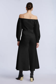 Off Shoulder Drawstring Top | Black