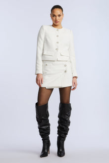 Tweed Chasseur Jacket | White