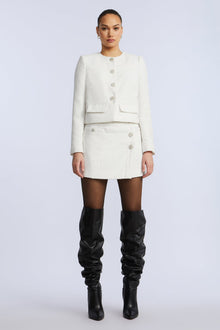 Tweed Chasseur Jacket | White