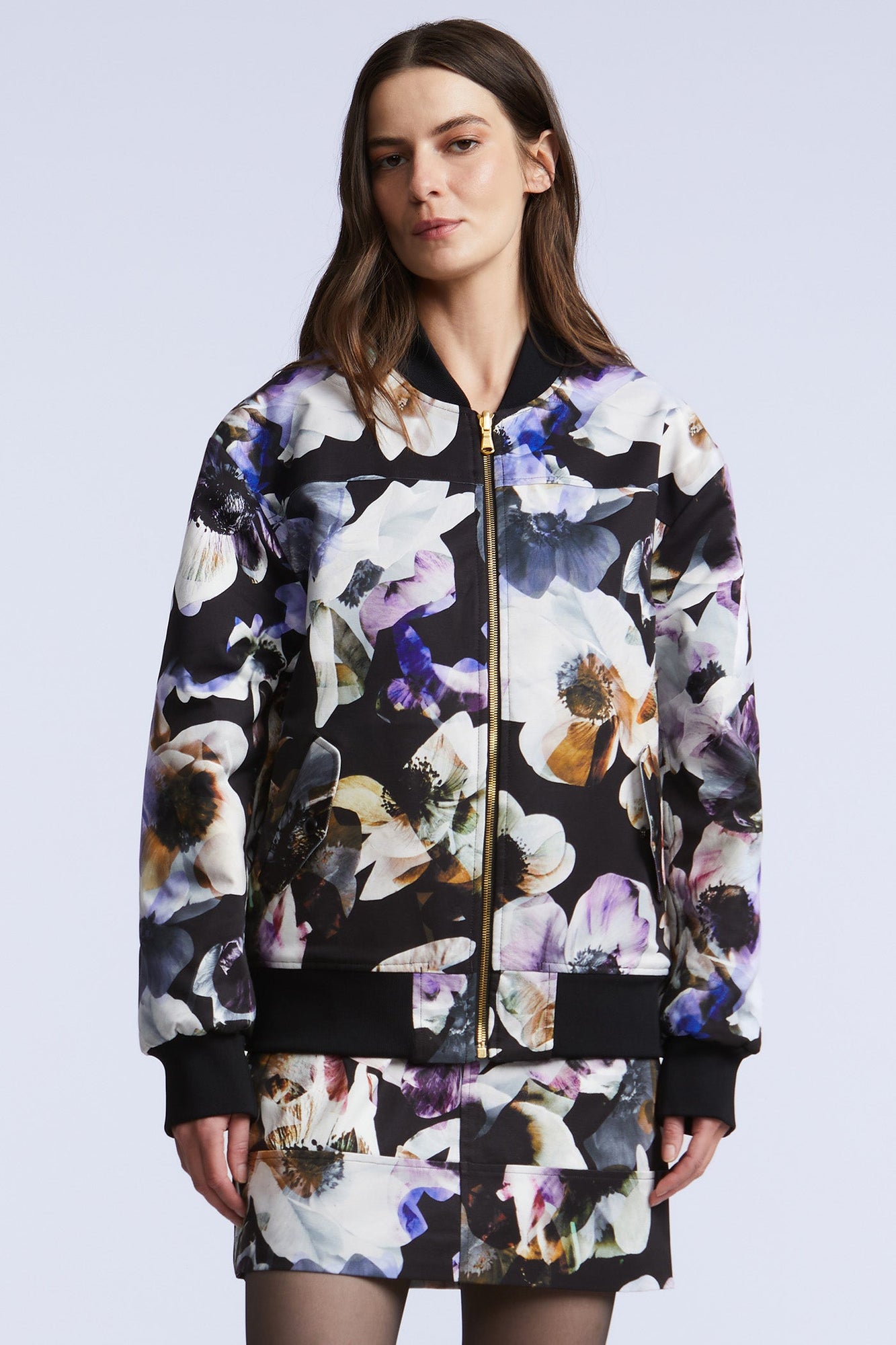 Arina Bomber Jacket | Secret Garden Print