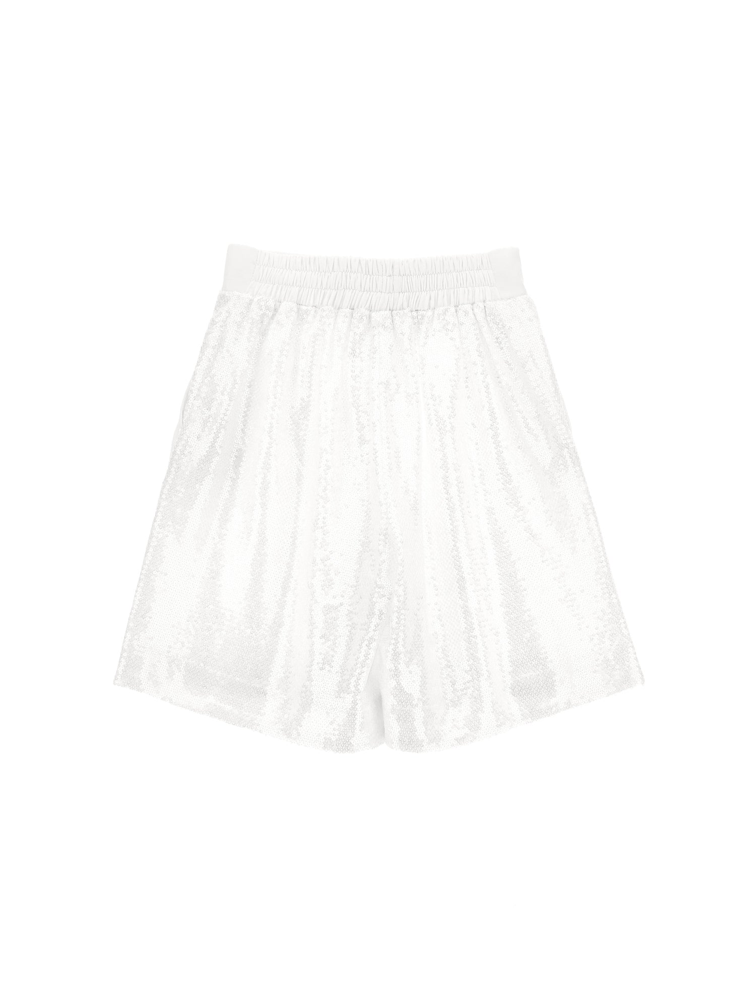 Girls | Elegant Sequin Bermuda Shorts | Cream