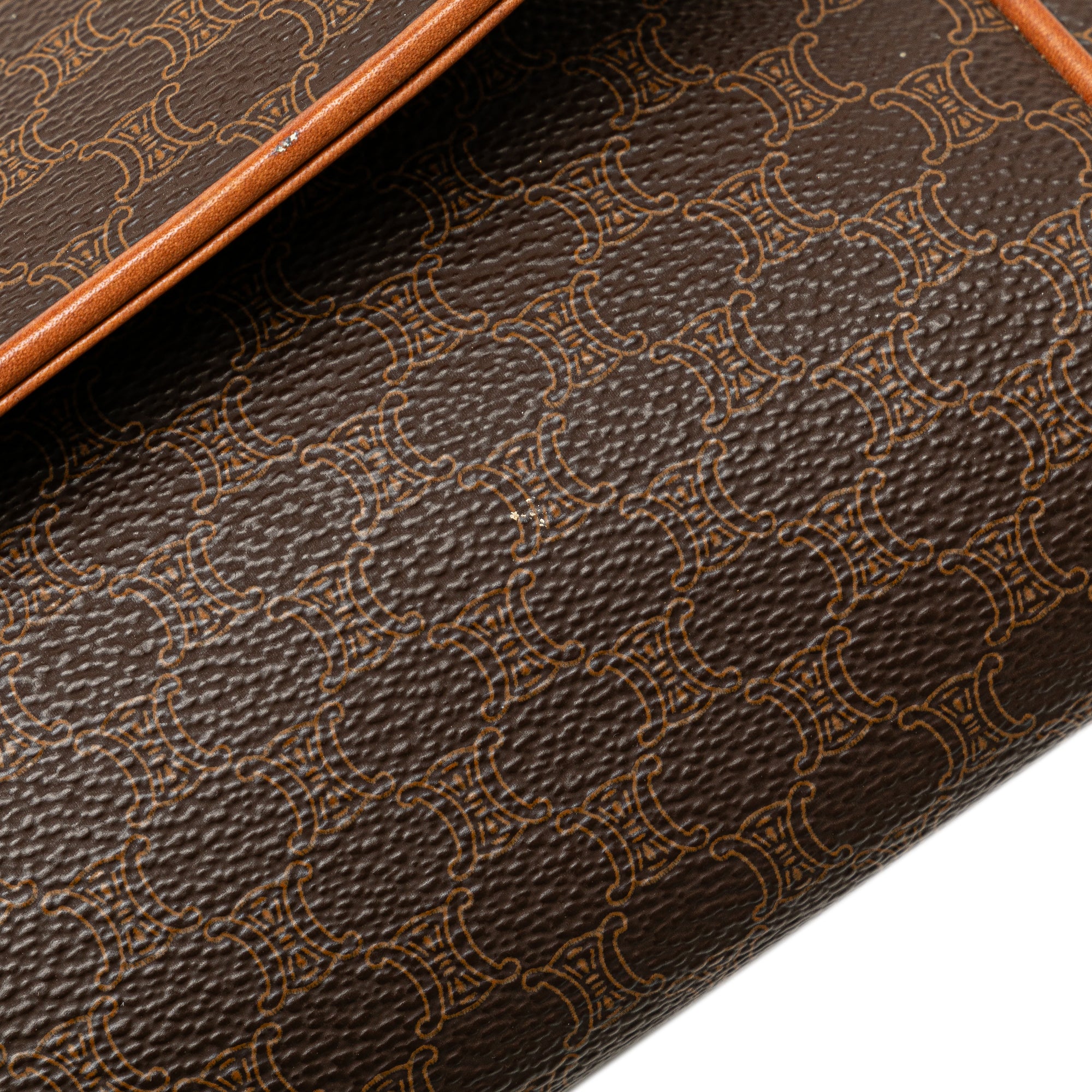 Celine | Pre-Owned Macadam Coated Canvas Clutch | Brown