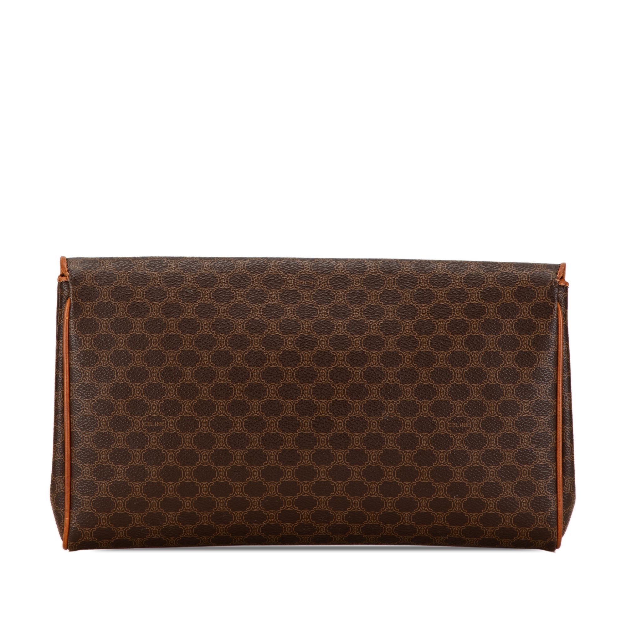 Celine | Pre-Owned Macadam Coated Canvas Clutch | Brown