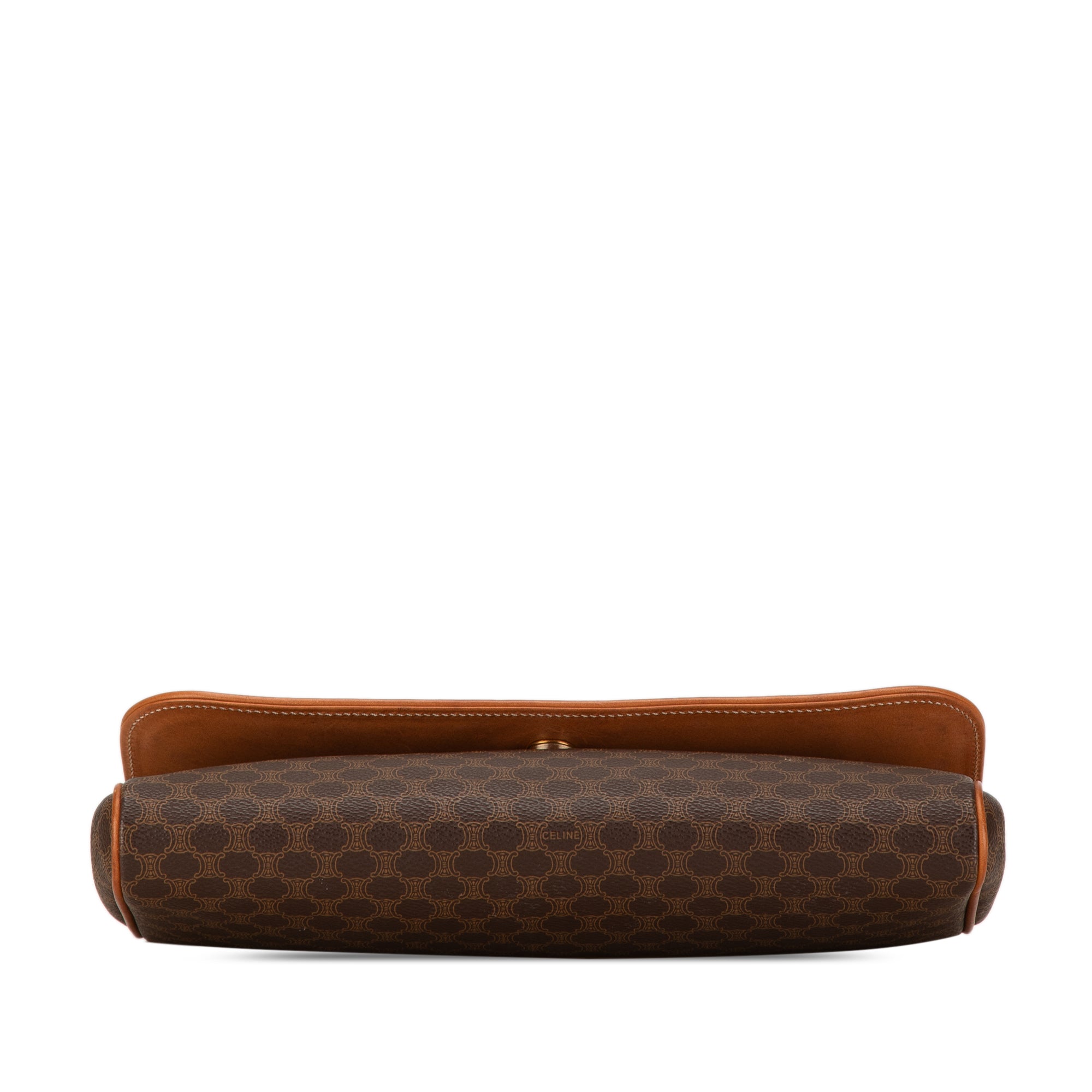 Celine | Pre-Owned Macadam Coated Canvas Clutch | Brown