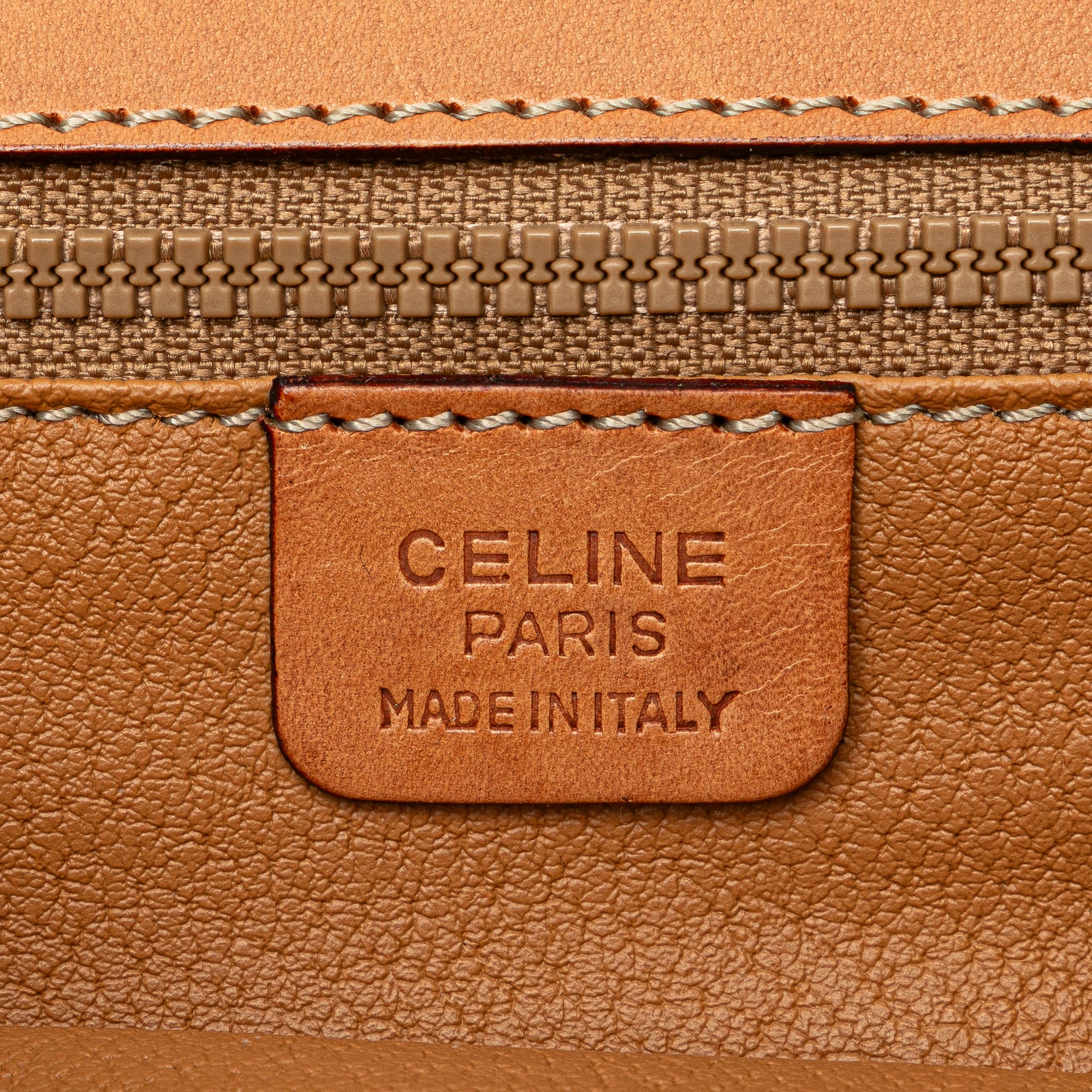 Celine | Pre-Owned Macadam Coated Canvas Clutch | Brown