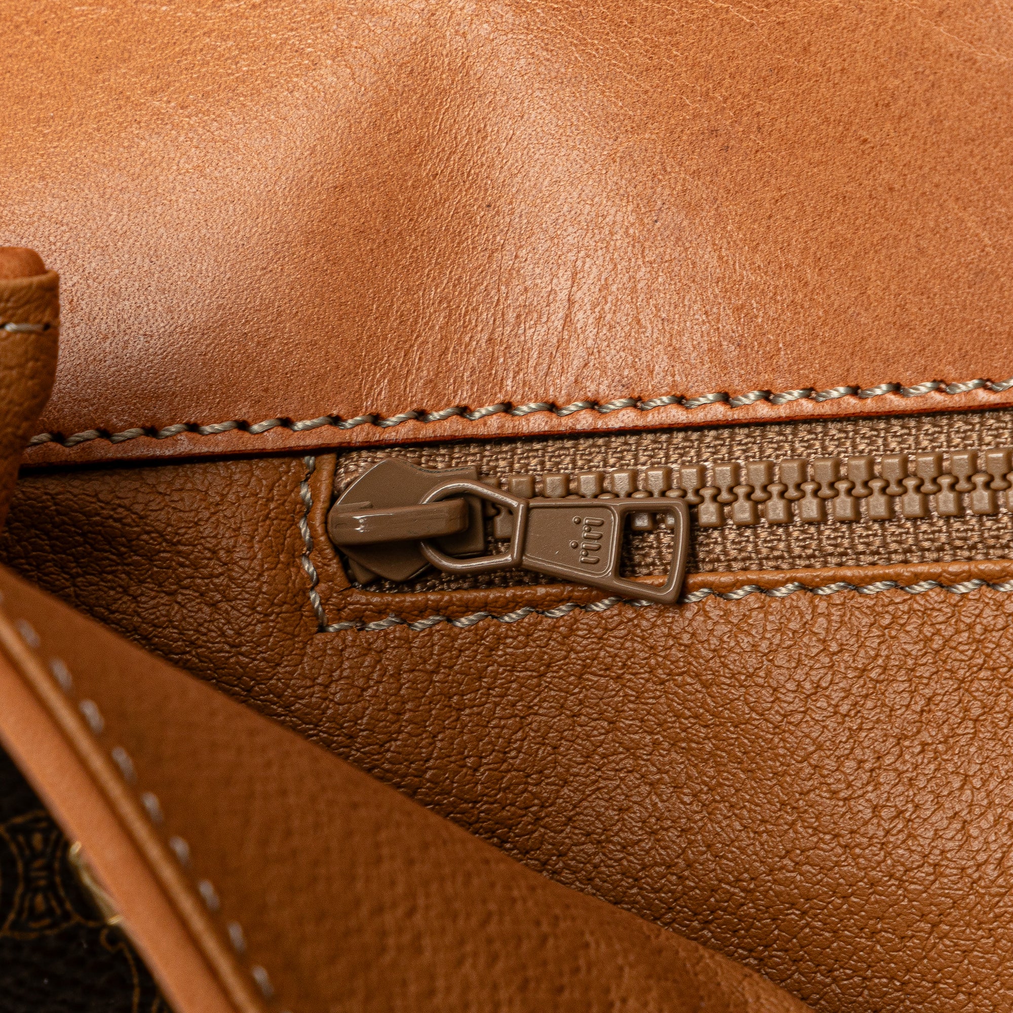 Celine | Pre-Owned Macadam Coated Canvas Clutch | Brown