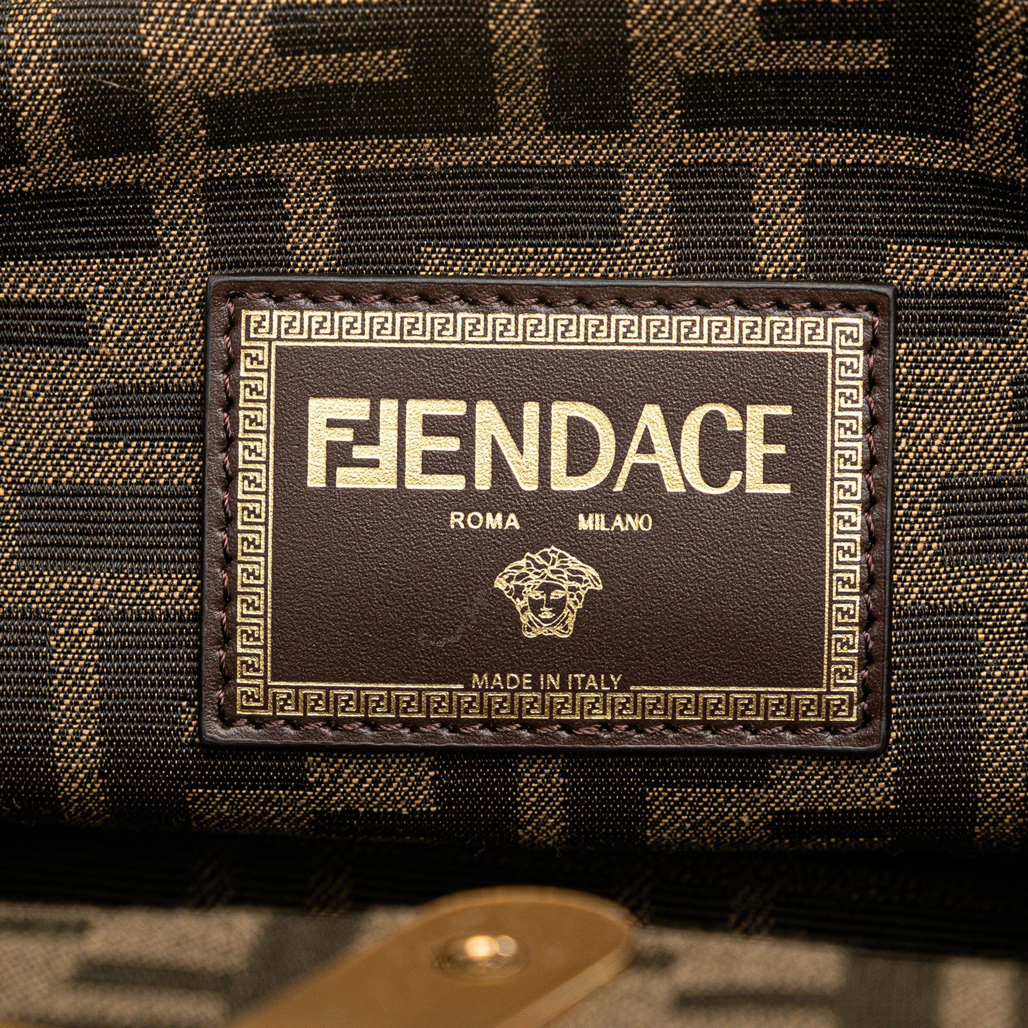 Fendi | Pre-Owned Fendace Fendi First Coated Canvas FF Baroque Print Crossbody | Yellow