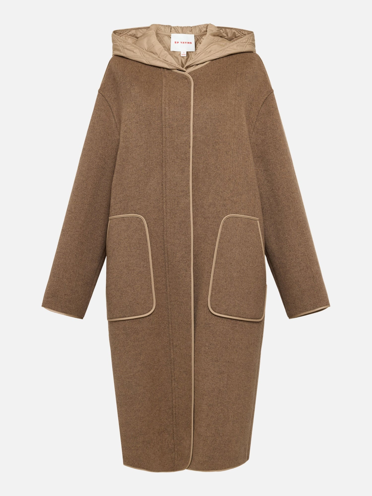Wool Mid-Length Coat Jacket | Camel