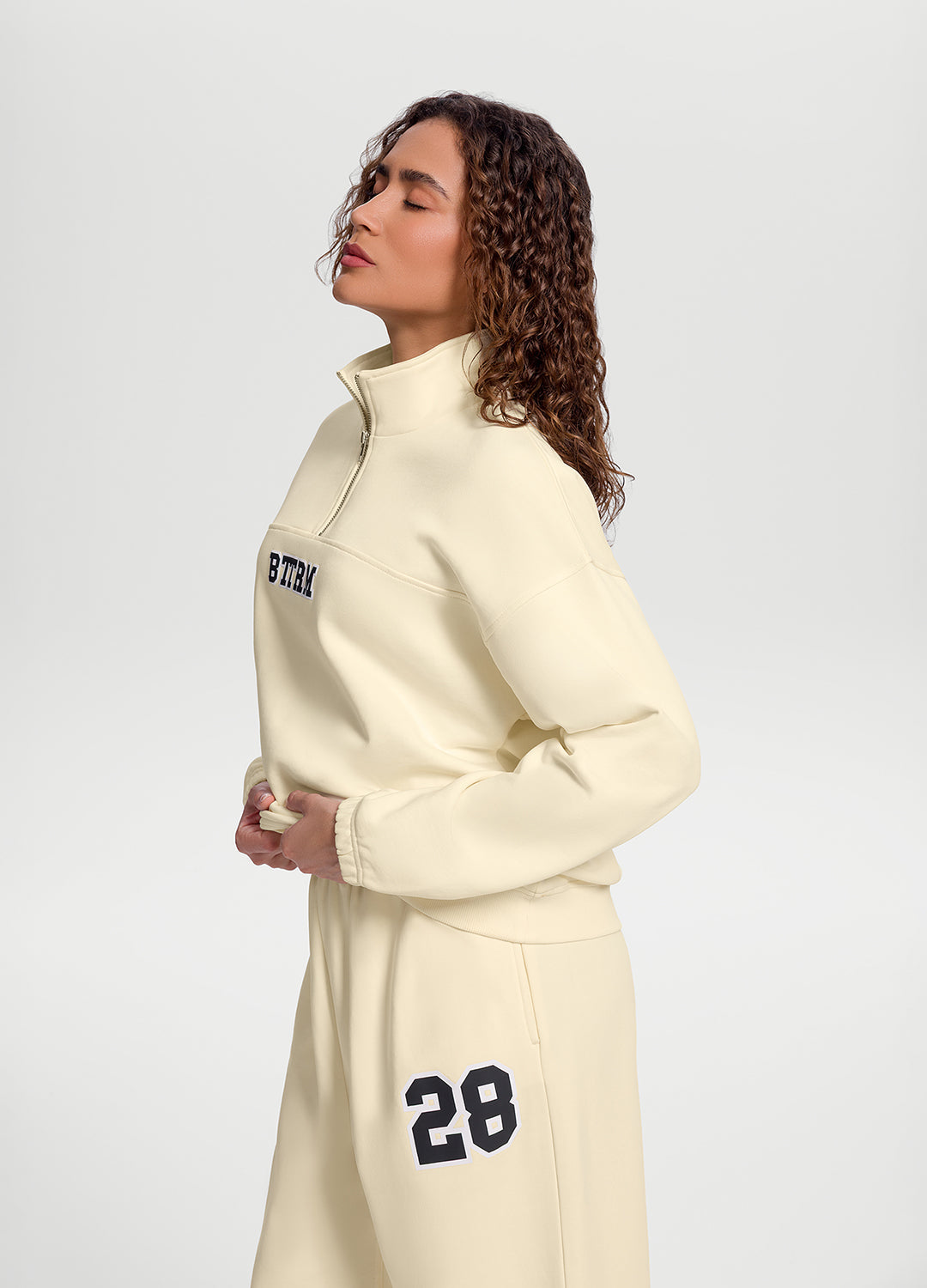 Better League Zip Sweatshirt | Creamy White