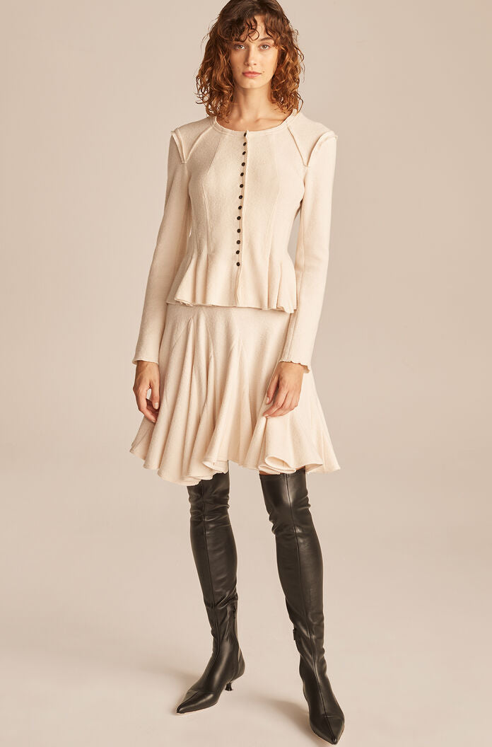 Fluted Skirt | Alabaster