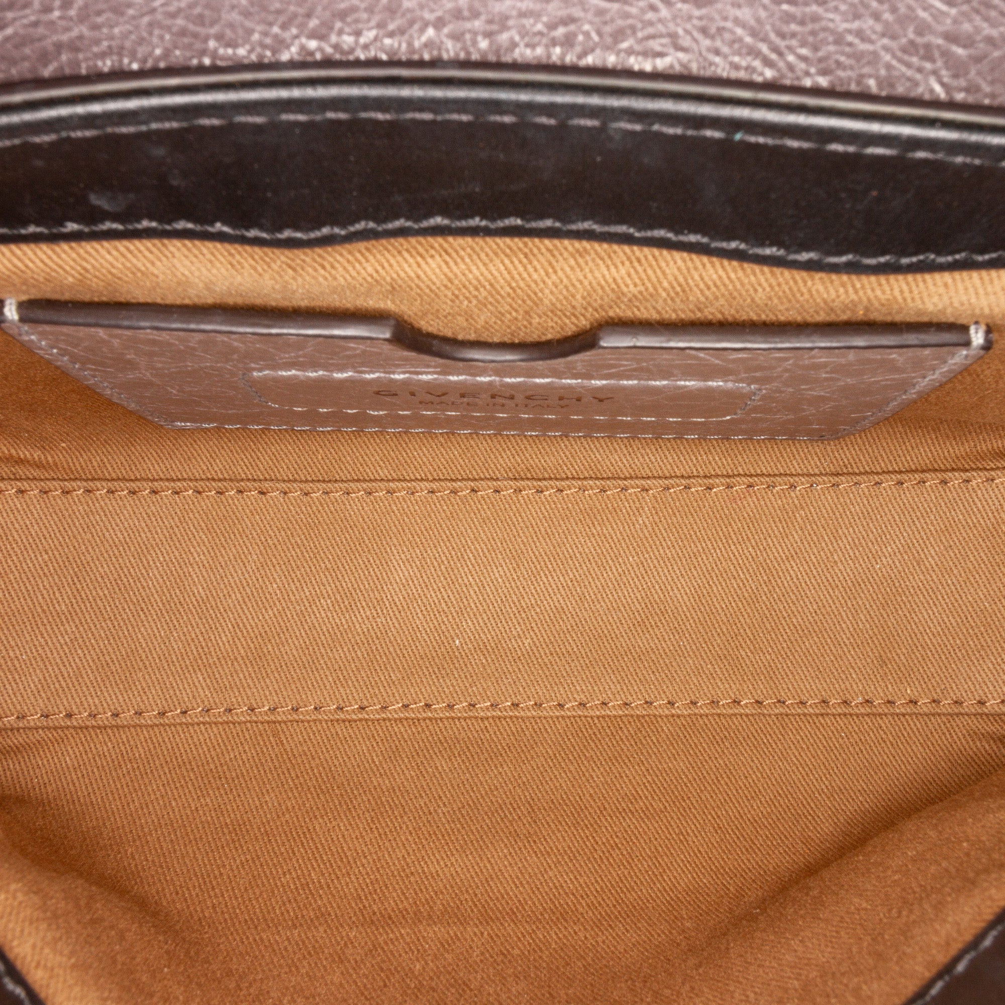 Givenchy | Pre-Owned Small Crinkled Calfskin ID Convertible Bag | Brown