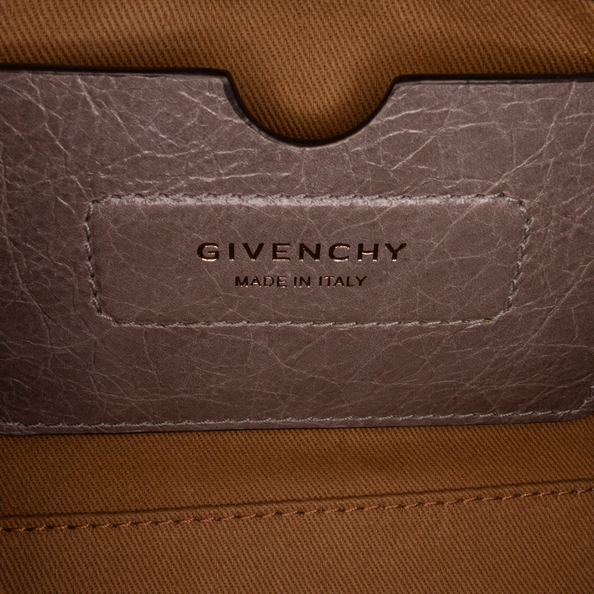 Givenchy | Pre-Owned Small Crinkled Calfskin ID Convertible Bag | Brown
