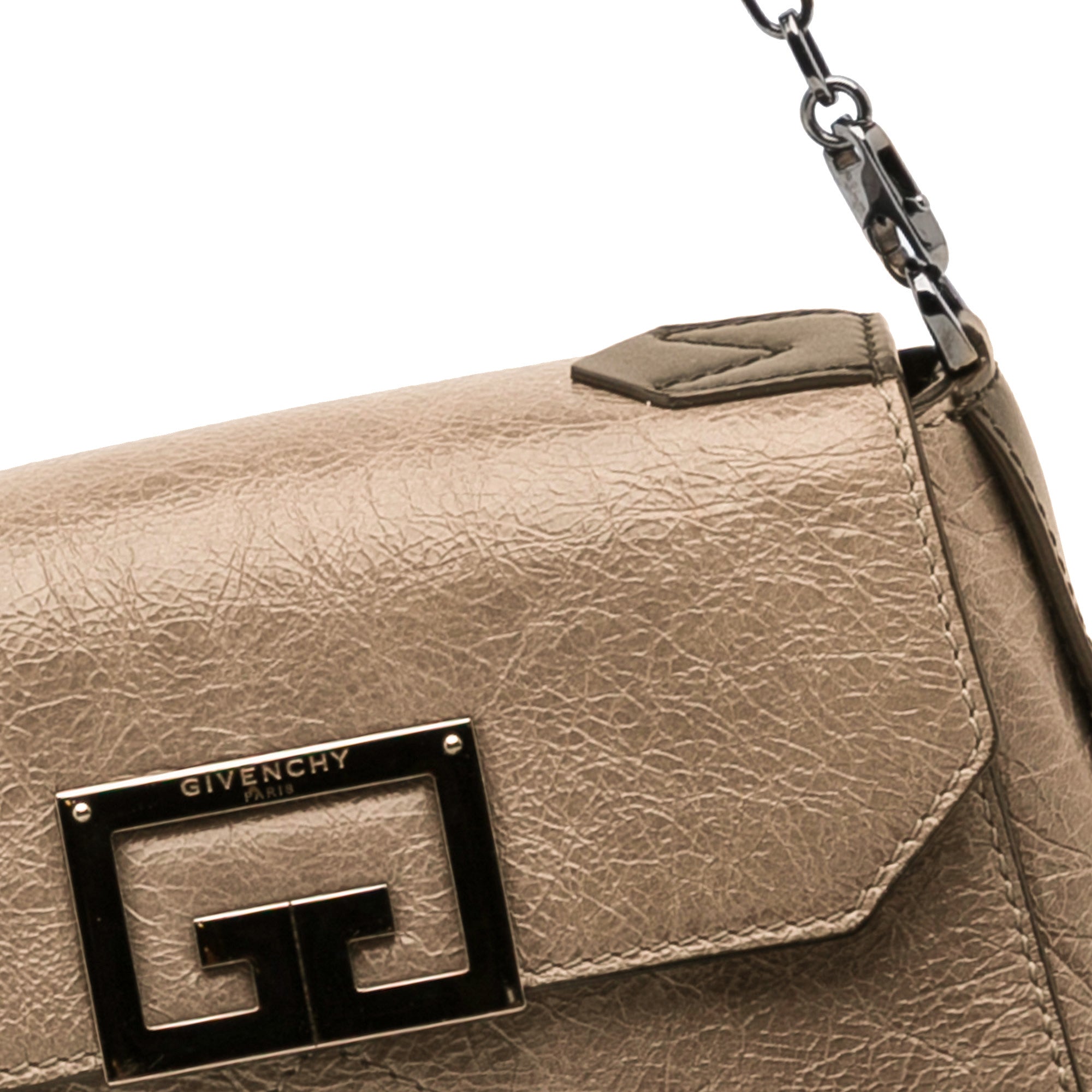 Givenchy | Pre-Owned Small Crinkled Calfskin ID Convertible Bag | Brown