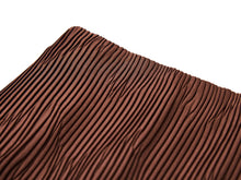 Pleated Midi Skirt | Brown