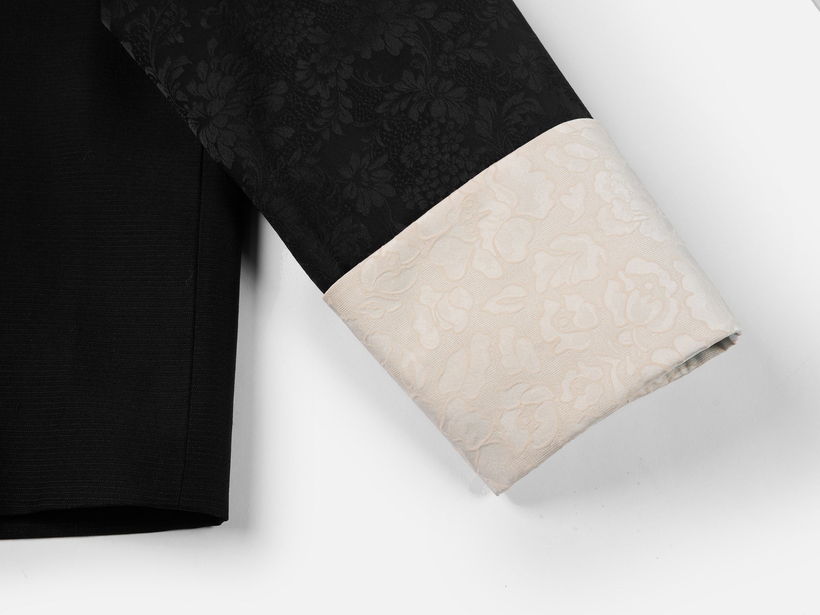 Intricate Tonal Embroidery Jacket | Black