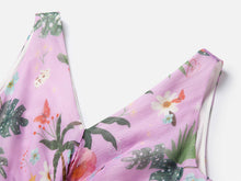 Silk Floral Midi Dress | Purple