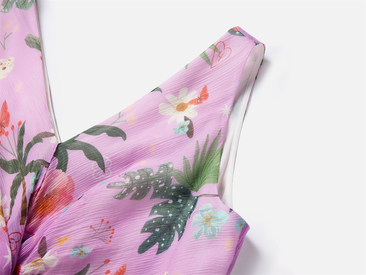 Silk Floral Midi Dress | Purple