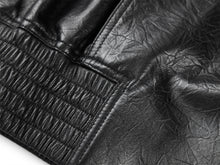 Collarless Lambskin Jacket | Black