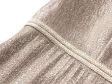 Silk Velvet Jacquard Cinched-Waist Dress | Ivory