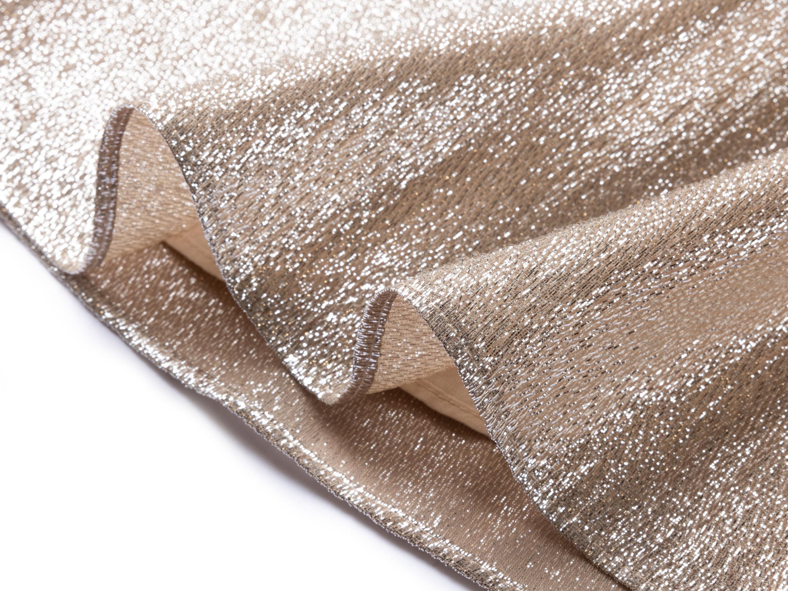 Silk Velvet Jacquard Cinched-Waist Dress | Ivory