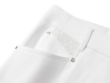 Cropped straight-leg trousers | White